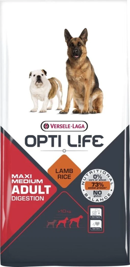 VERSELE-LAGA Opti Life Adult Digestion Medium & Maxi - 12,5 Kg -Trixie Verkoopwinkel 584x1200 1