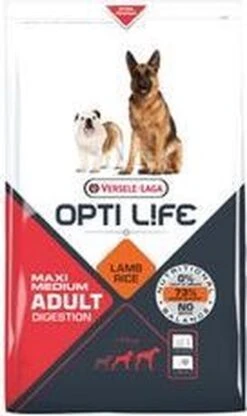 VERSELE-LAGA Opti Life Adult Digestion Medium & Maxi - 12,5 Kg -Trixie Verkoopwinkel 712x1200