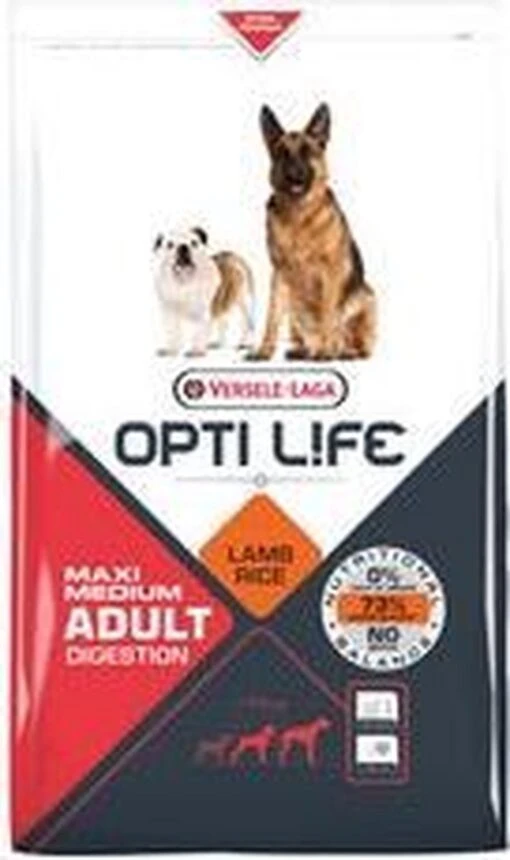 VERSELE-LAGA Opti Life Adult Digestion Medium & Maxi - 12,5 Kg -Trixie Verkoopwinkel