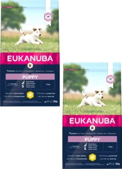 Eukanuba Growing Puppy Small Breed Kip - Hondenvoer - 2 X 3 Kg -Trixie Verkoopwinkel 864x1200