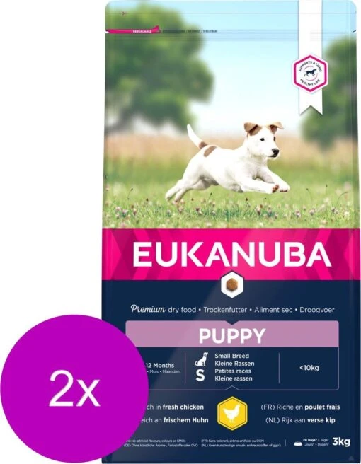 Eukanuba Growing Puppy Small Breed Kip - Hondenvoer - 2 X 3 Kg -Trixie Verkoopwinkel