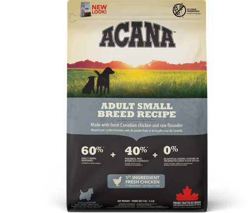 Acana Dog Hondenvoer Adult Small Breed 2 Kg -Trixie Verkoopwinkel ACANA Dog Adult Small Breed Recipe Front 2kg