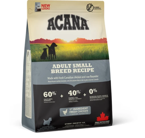 Acana Dog Hondenvoer Adult Small Breed 2 Kg -Trixie Verkoopwinkel ACANA Dog Adult Small Breed Recipe Front Right 2kg